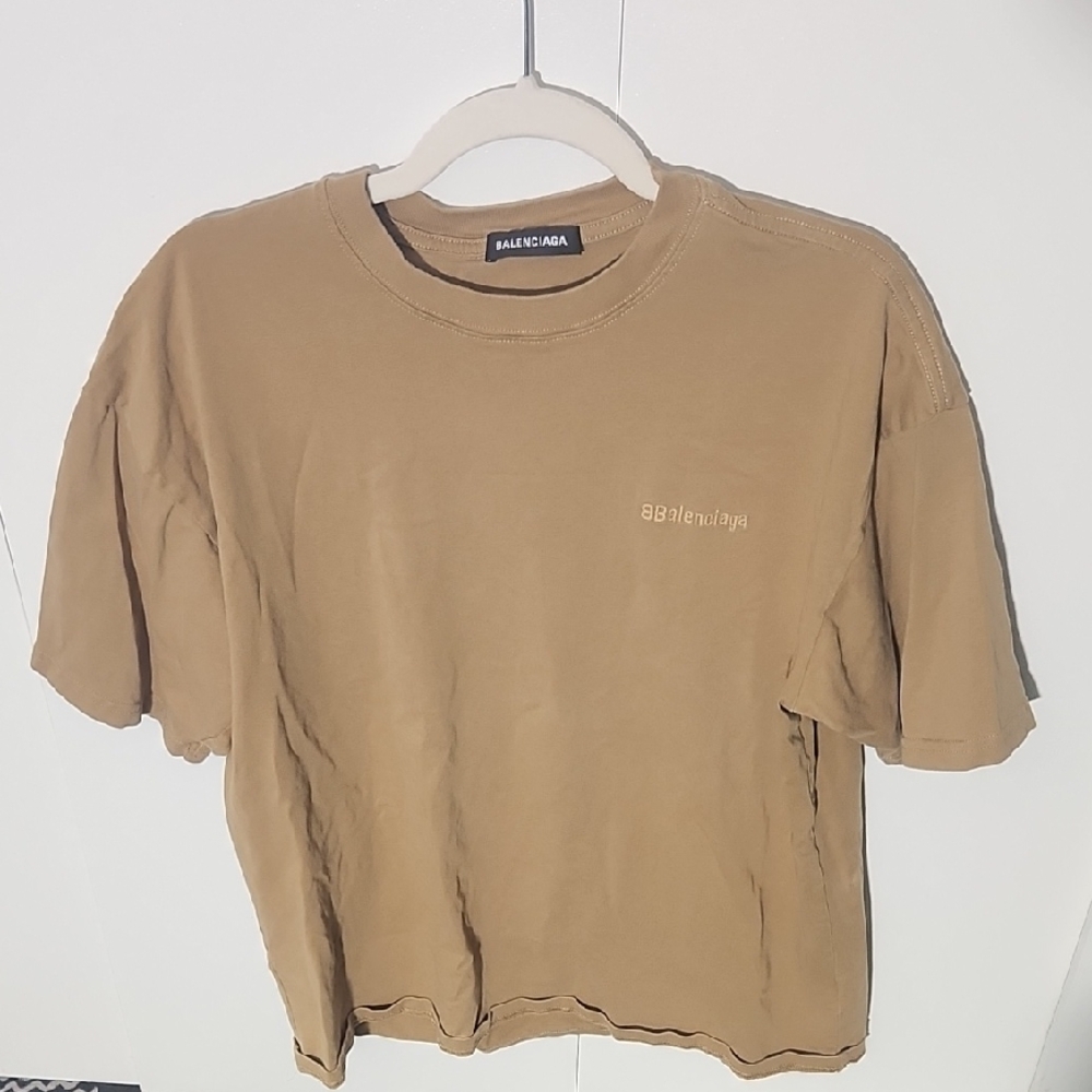 Balenciaga Men's Tan T-Shirt